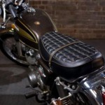 1976 honda cb450 seat redo. With brown stitching and piping