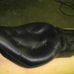 Yamaha virago seat redo in leather.