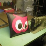 Red owl pillow