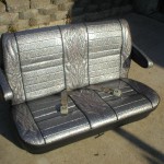 Silver sparkly hotrod seat