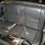 Silver sparkly hotrod seat
