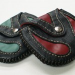 Hand sewn leather coin purse