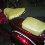 Vintage vespa seat redo. For Scooterville in Minneapolis