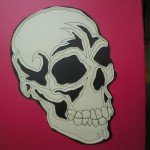 Lone skull vinyl-lux wall hanging