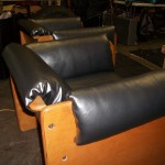 Funky seventies chairs in black pearl.