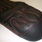 scooter seat redo,flame stitching